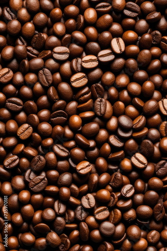 Close-up of Roasted Coffee Beans