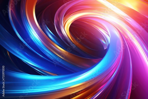 colorful holographic liquid swirl abstract background 3d render. 