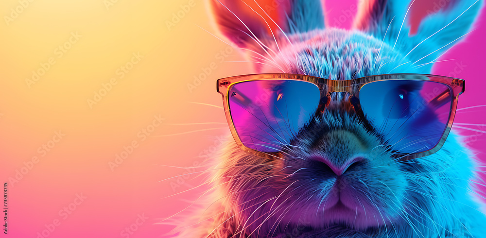 A Rabbit's Photobashed Adventure in Sunglasses