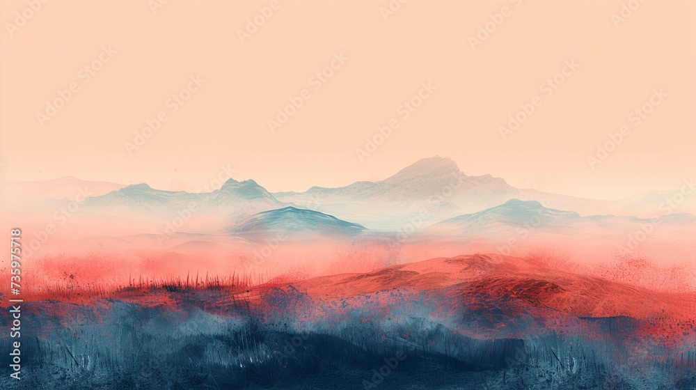 Fototapeta premium Gradient Transition in Natural Landscape