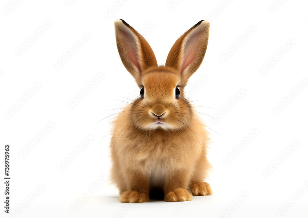 Lonely Bunny, Isolated on White Lonely Bunny, Isolated on White