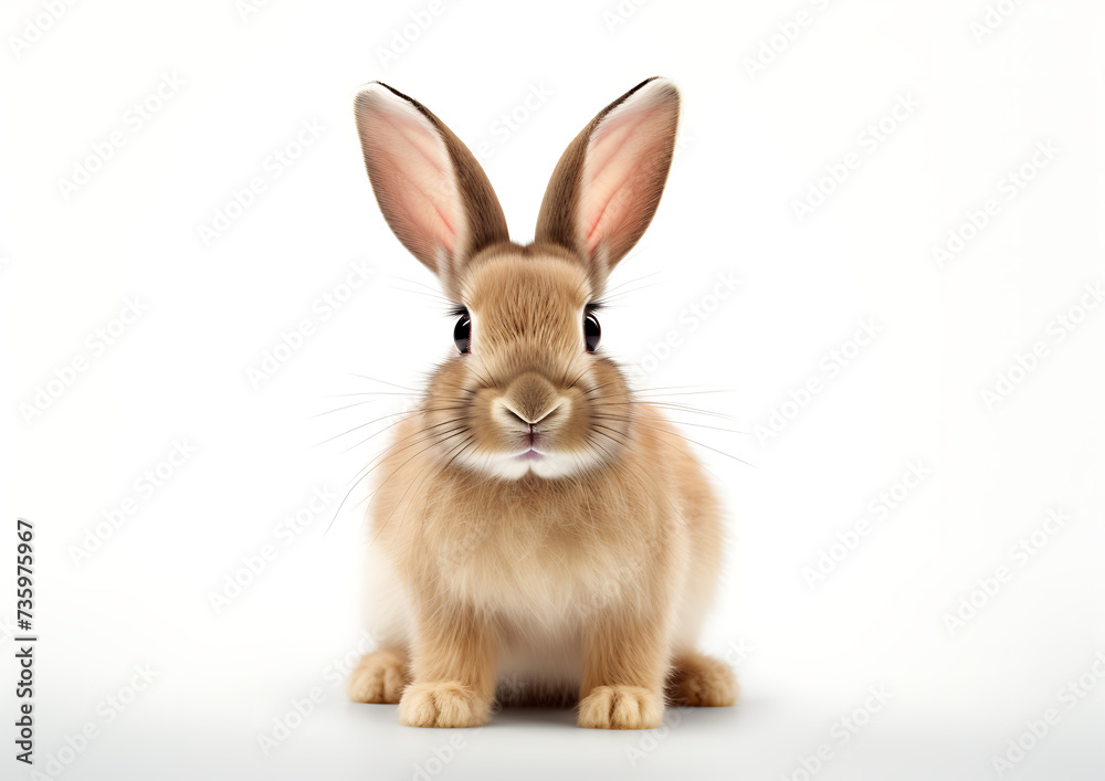 Lonely Bunny, Isolated on White Lonely Bunny, Isolated on White