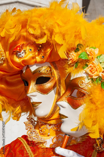 Fototapeta Naklejka Na Ścianę i Meble -  Costumed Carnival in Venice, Italy