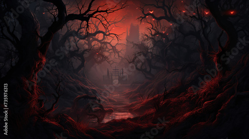 Halloween spooky forest © Ashley