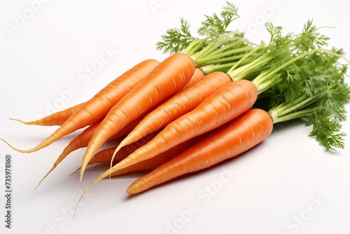 a bunch of carrots with green leaves