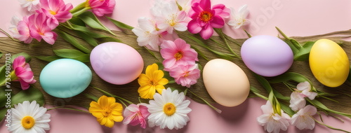 Assorted Easter Eggs with Floral Accents