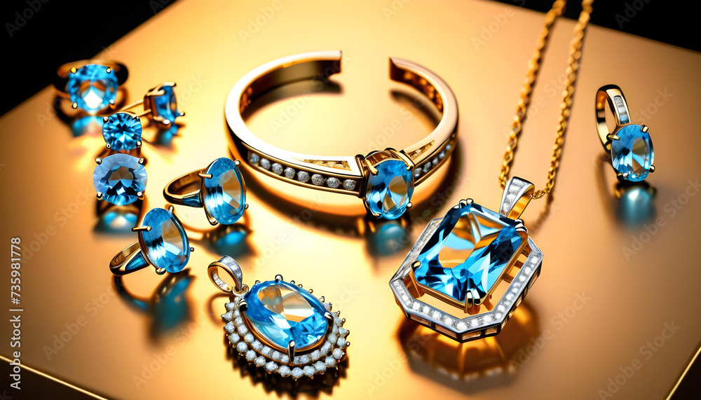 Topaz Jewelry, Gemstone, Precious, Blue, Luxury, Fashion, Accessories, Ring, Glamour, Sparkle, Gem, Elegant, AI Generated Topaz Jewelry, Gemstone, Precious, Blue, Luxury, Fashion, Accessories, Ring, Glamour, Sparkle, Gem, Elegant, AI Generated
