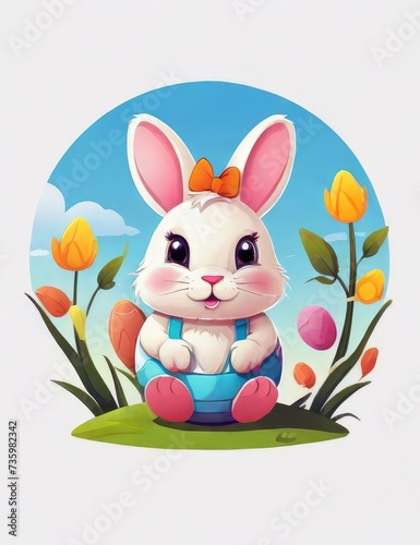 Furry Friend Fiesta: Easter Bunny Cartoon Jubilation