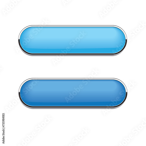 blue oval buttons