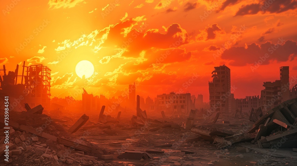 Devastating Effects of Natures Destruction on the Environment Generative AI Illustration Devastating Effects of Natures Destruction on the Environment Generative AI Illustration