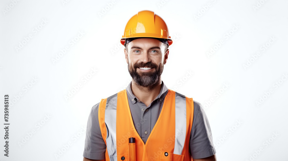 portrait of men working in construction site laughing at sunset and looking at camera. Labor Day concept portrait of men working in construction site laughing at sunset and looking at camera. Labor Day concept