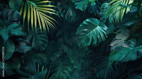 Tropical Leaves Background