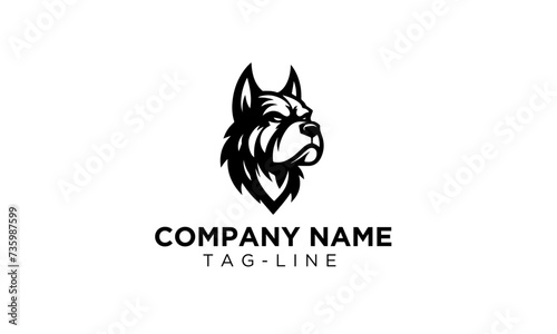 Dog mascot logo icon , black and white obidient DOG mascot logo icon , dog head mascot 02