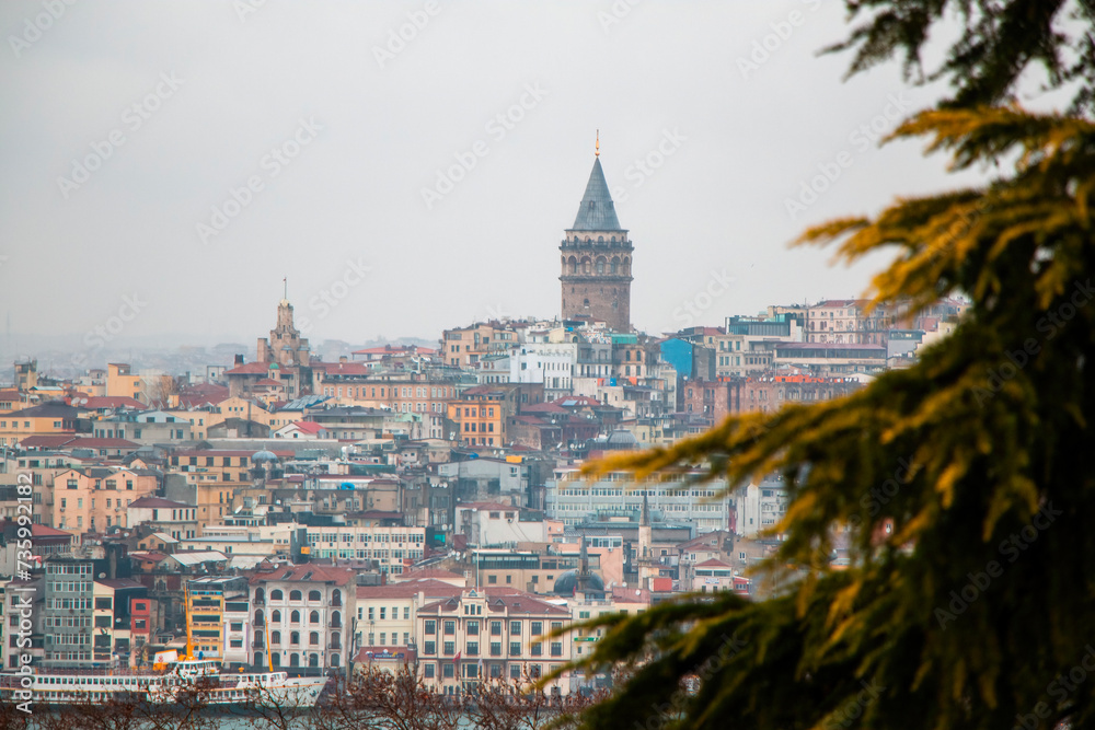 Fototapeta premium Galata Tower in Istanbul Turkey
