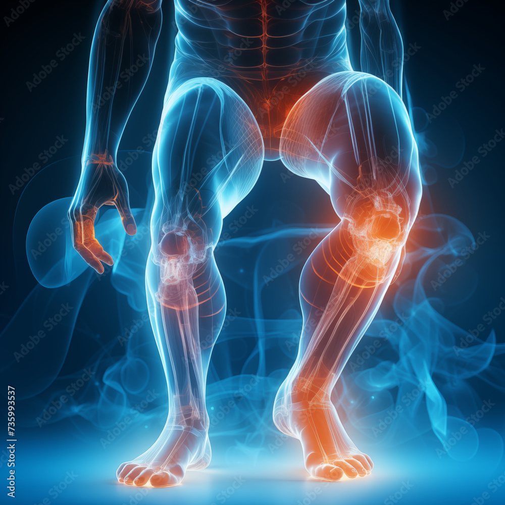 Human body and bones x-ray
