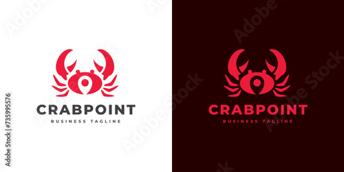 crab point logo design photo