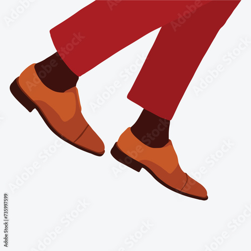 Vector illustration of simple male shoes