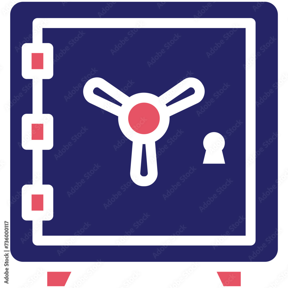 Strongbox vector icon illustration of Finance and Money iconset. Strongbox vector icon illustration of Finance and Money iconset.