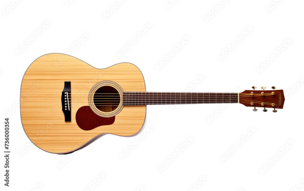 Classic Acoustic Guitar Isolation on white background