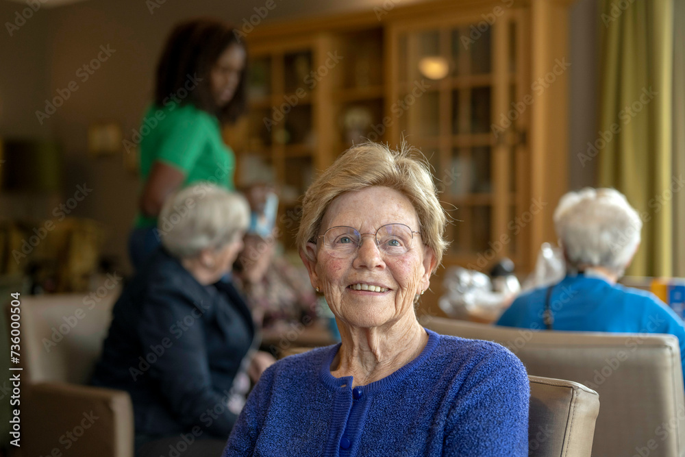 Helper caring for elderly lady Helper caring for elderly lady