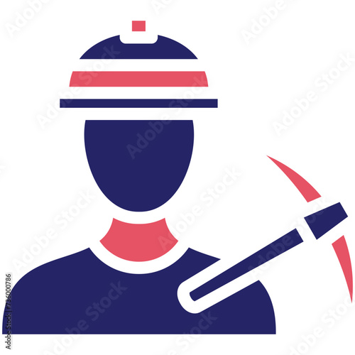 Miner vector icon illustration of Tools iconset.