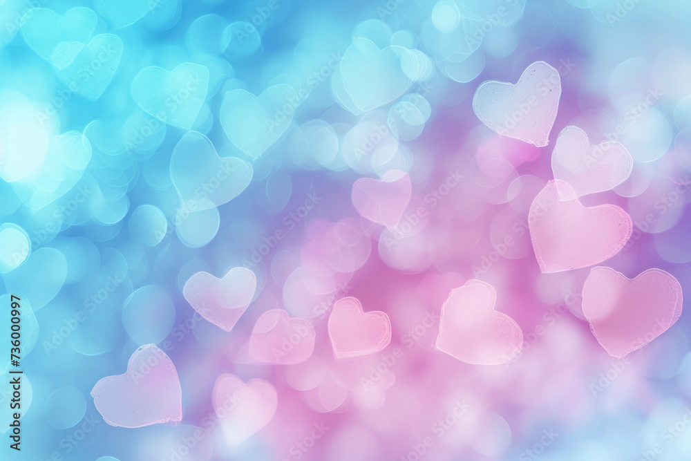 Love and Tenderness: Abstract Heart Bokeh Background
