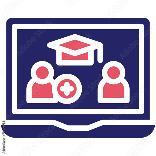 Join Class vector icon illustration of Online Education iconset.