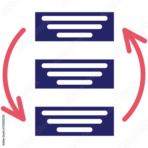 Rearrange Tasks vector icon illustration of Project Management iconset.