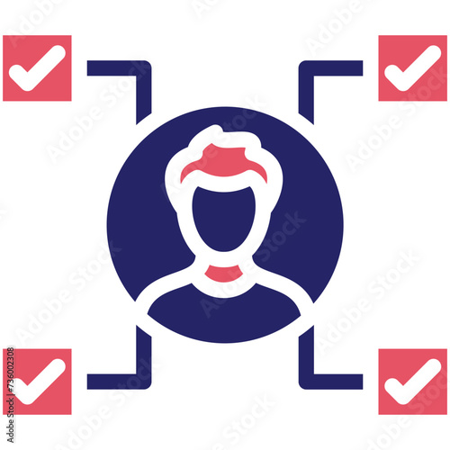 Candidate Skills vector icon illustration of Project Management iconset.