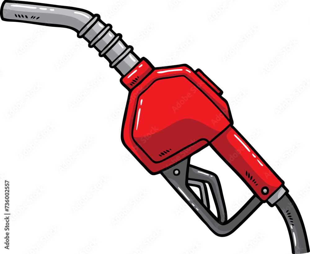 Vector Cartoon Hand Drawn Gasoline Nozzle Vector Cartoon Hand Drawn Gasoline Nozzle