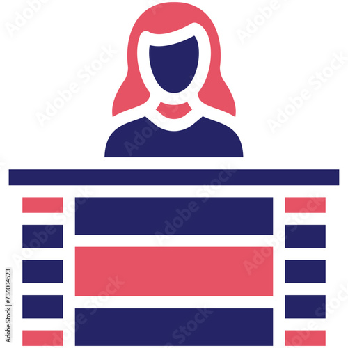 Information Desk vector icon illustration of Spa iconset.