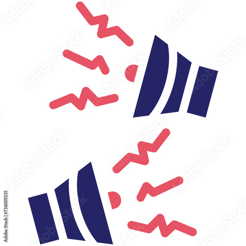 Noise Pollution vector icon illustration of Pollution iconset.