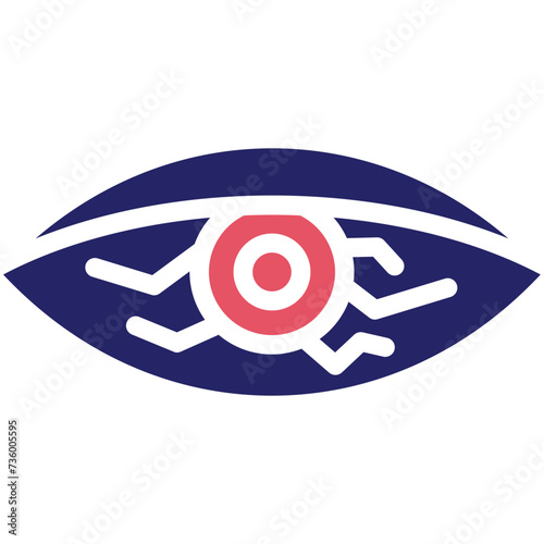 Conjunctivitis vector icon illustration of Pollution iconset.