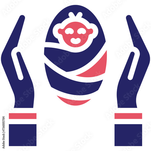 Adoption vector icon illustration of Donations iconset.