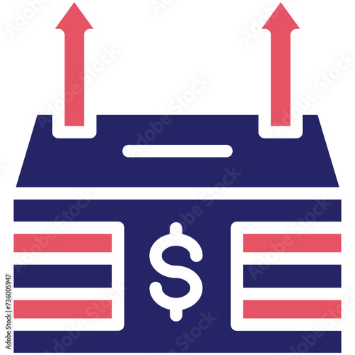 Fund Raising vector icon illustration of Donations iconset.
