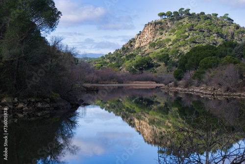 landscape, river, mountains, view, plants, nature, huspania, spr