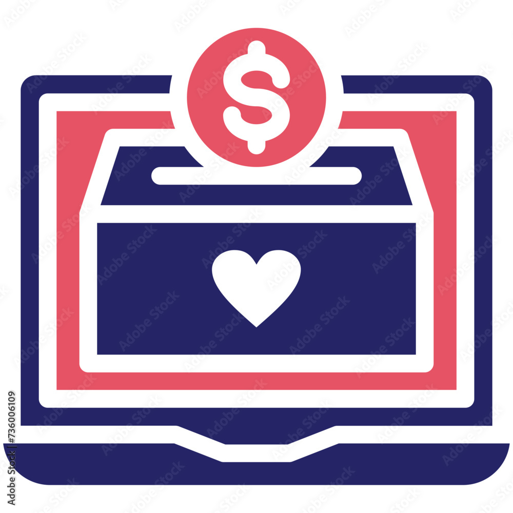 Online Donation vector icon illustration of Donations iconset. Online Donation vector icon illustration of Donations iconset.