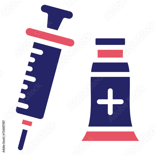 Vaccination vector icon illustration of Health Checkup iconset.