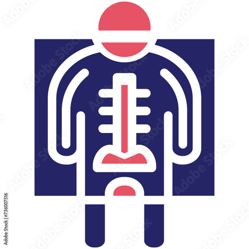 Man X ray vector icon illustration of Health Checkup iconset.