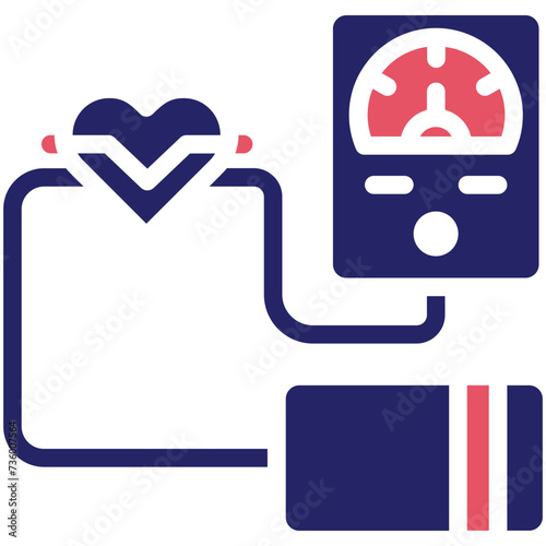 Blood Pressure vector icon illustration of Health Checkup iconset.