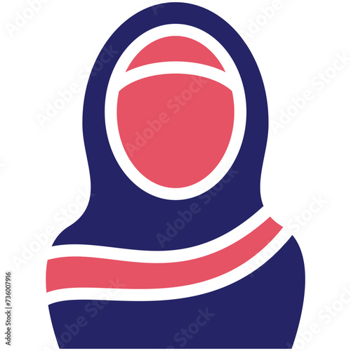 Hijab vector icon illustration of Ramadan iconset.