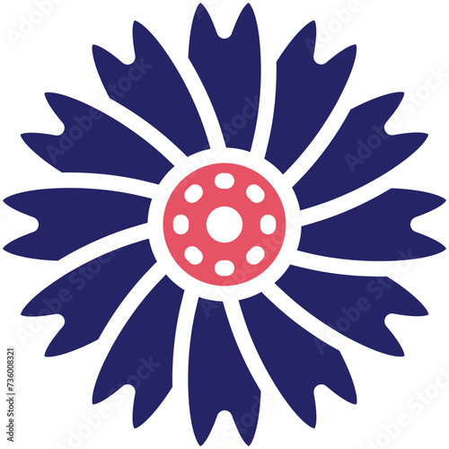 Chamomile vector icon illustration of Flowers iconset.