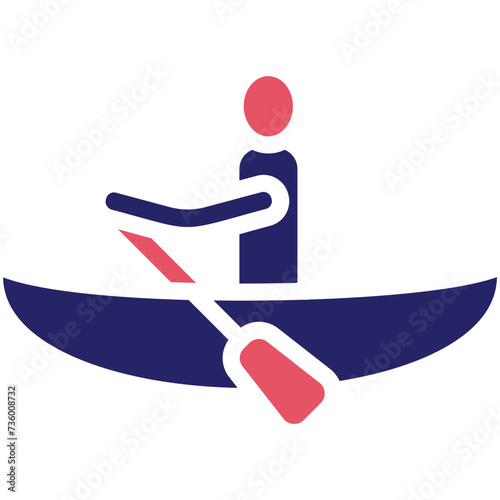 Rowing vector icon illustration of Olympics iconset.