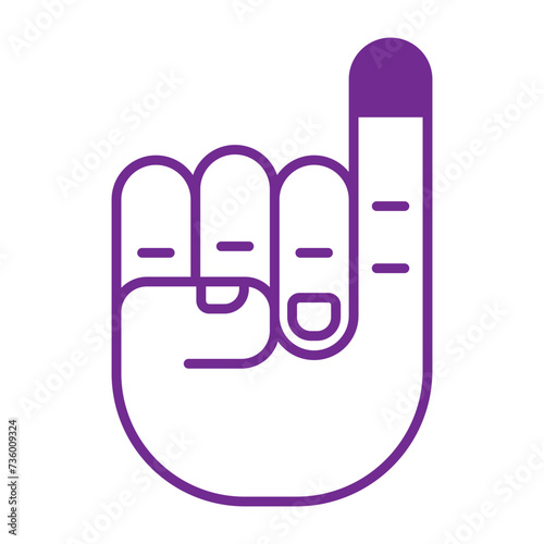 Little finger marked with ink for presidential election concept