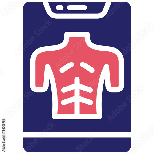 Abs vector icon illustration of Workout App iconset.