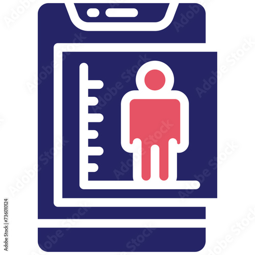 Body Mass Index vector icon illustration of Workout App iconset.