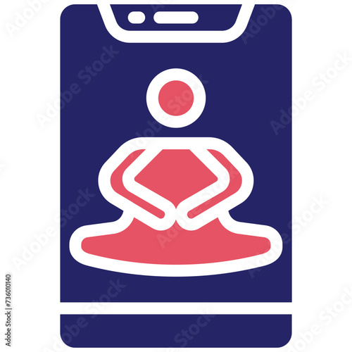 Meditation vector icon illustration of Workout App iconset.