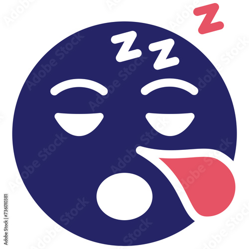 Sleepy Face vector icon illustration of Emoji iconset.