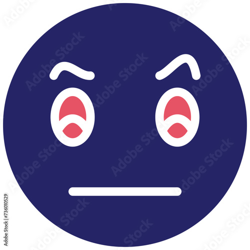 Face with Raised Eyebrow vector icon illustration of Emoji iconset.