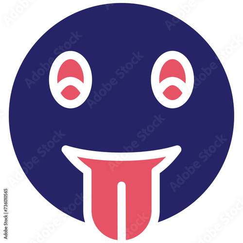 Face with Tongue vector icon illustration of Emoji iconset.